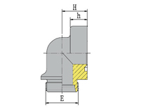 90º ELBOW SAE FLANGE WITH STANDARD SERIES AND 90º ELBOW SAE FLANGE WITH HIGH PRESSURE SERIES_