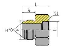 JIC外螺纹74º外锥/英寸制焊接管