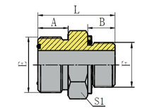 ORFS MALE/METRIC MALE WITH O-RING