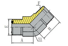 45º ORFS MALE/NPT MALE