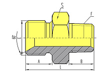 英管外螺纹60º内锥或六角端面用组合垫密封/美制布锥管外螺纹