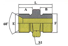 英管外螺纹60度内锥或六角端面用组合垫密封/英管外螺纹O形圈密封