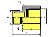 英管外螺纹60º内锥或六角端面用组合垫密封/英管内螺纹ISO 1179