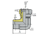 90º英锥管外螺纹/英管内螺纹60º外锥