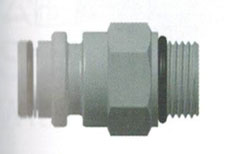 Screw thread connector of metric system with O-shaped ring