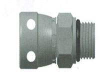 Screw thread connector of metric system with compound gasket