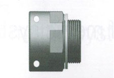 Screw thread connector of metric system with compound gasket