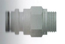 Male screw connector of BSP cored
