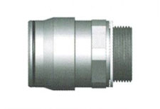 Male screw connector of NPTF cored